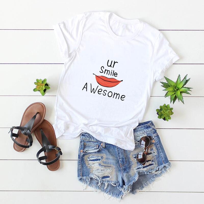 

Figure & Letter Graphic Tee, White