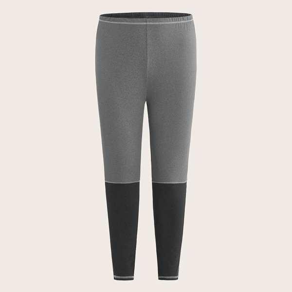

Plus Two Tone Cut And Sew Leggings, Grey