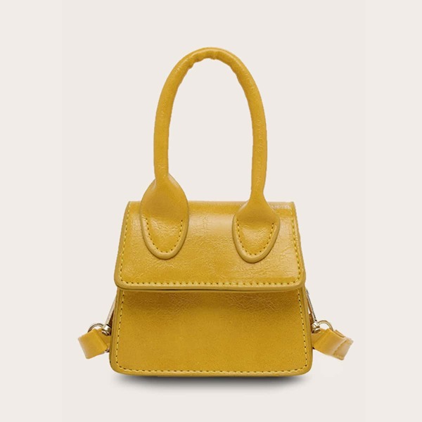 

Mini Flap Satchel Bag, Yellow