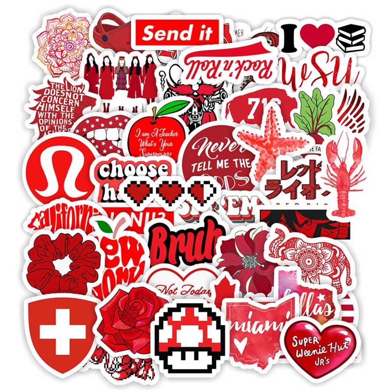 

50pcs Cartoon Graffiti Pattern Sticker