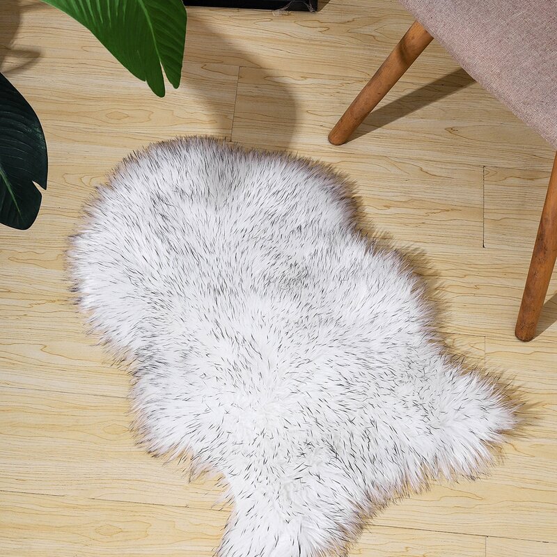 

Bedroom Faux Fur Rug, White