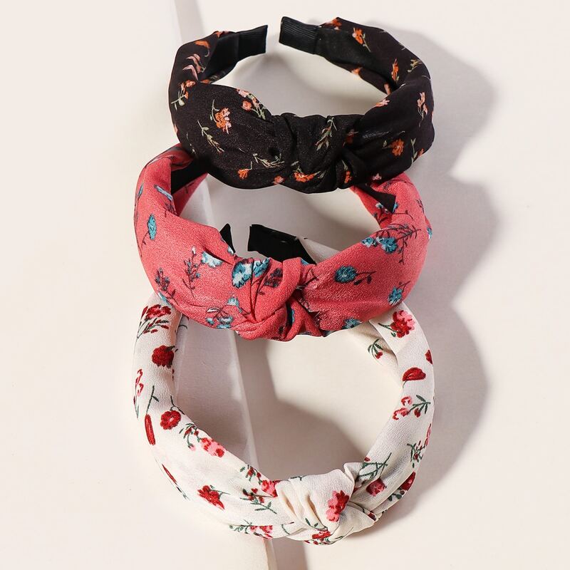 

3pcs Ditsy Floral Pattern Hair Hoop, Multicolor