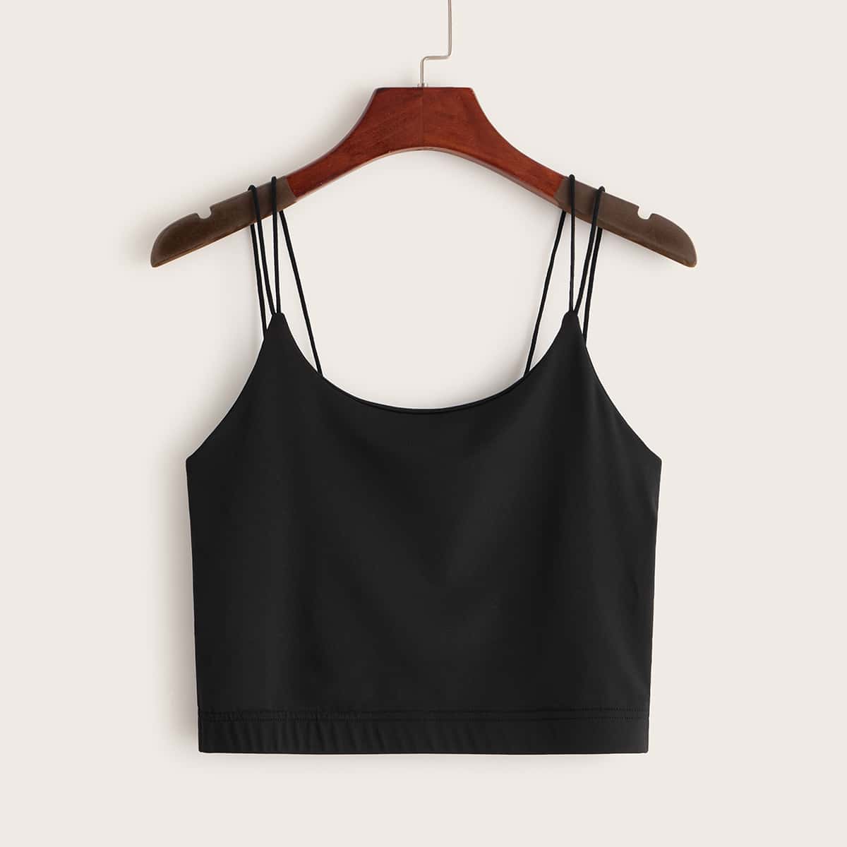 

Multi-strap Crop Black Cami