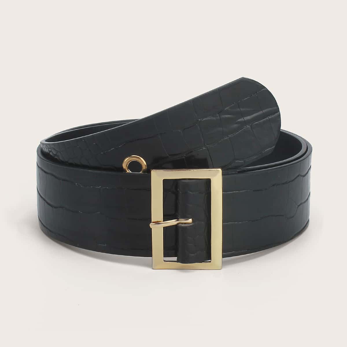 

Metal Buckle Belt, Black