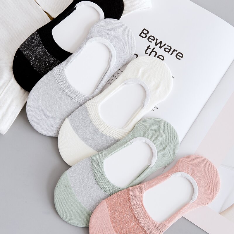 

5pairs Color Block Socks, Multicolor