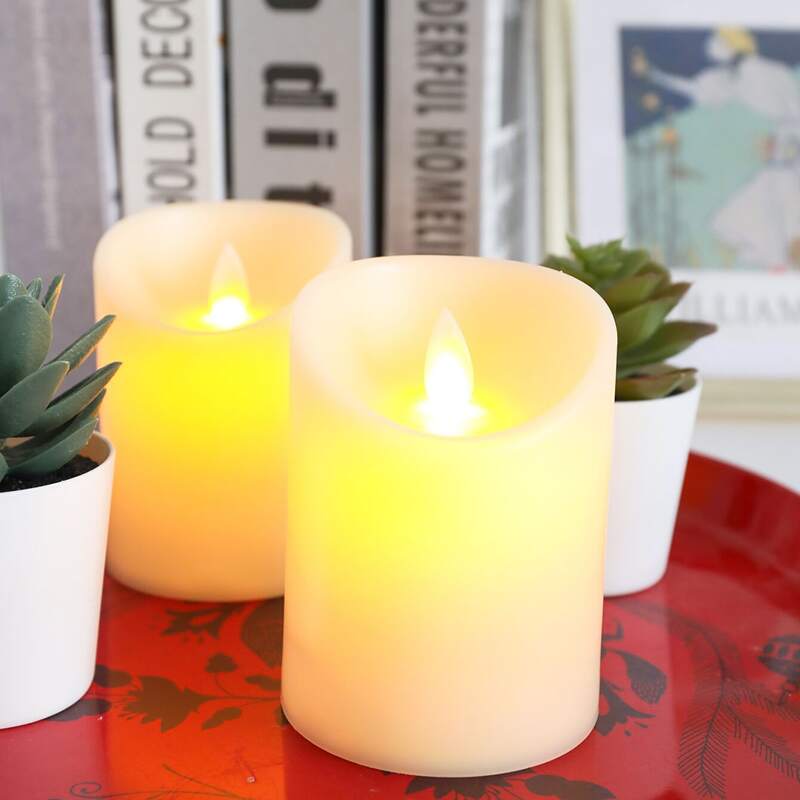 

1pc Candle Shaped Decorative Light Battery Not Include, Yellow