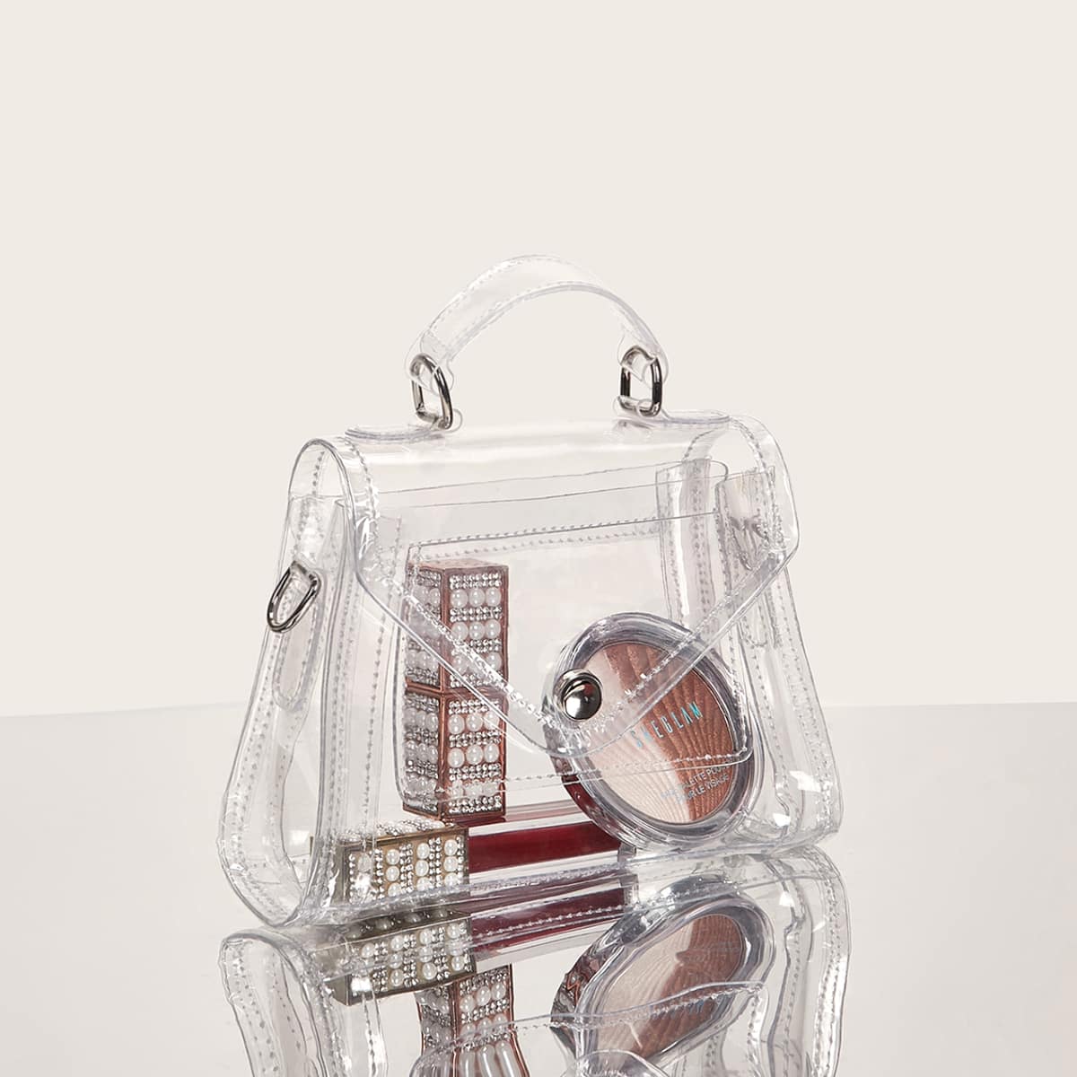 

Clear Flap Satchel Bag