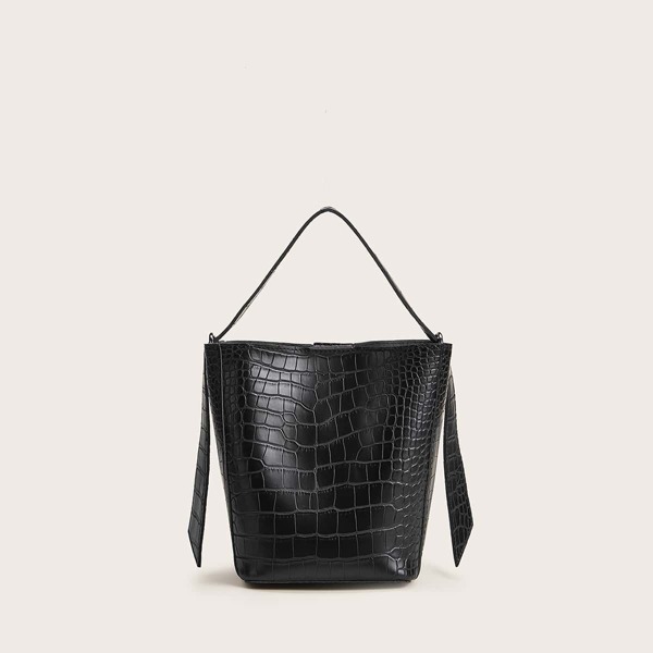 

Рельефная сумка-сэтчел и сумка-клатч, Чёрный