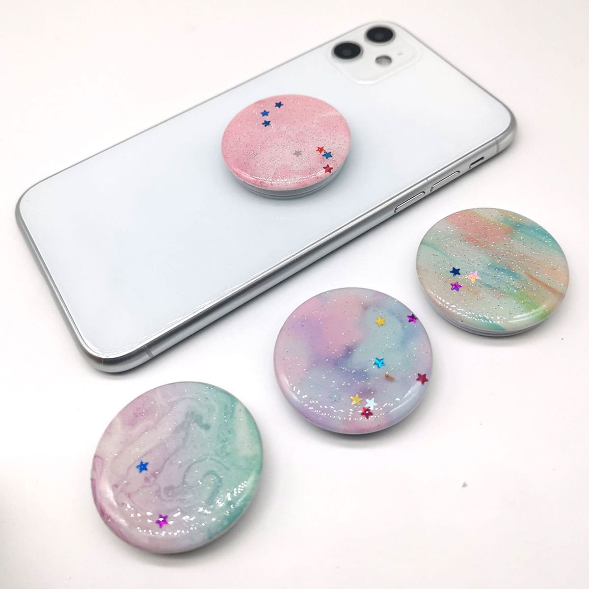 

1pc Gradient Color Glitter Phone Holder