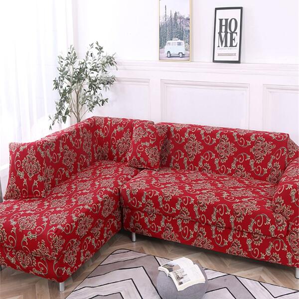 

Эластичный чехол для дивана с цветочным узором 1шт, Красный