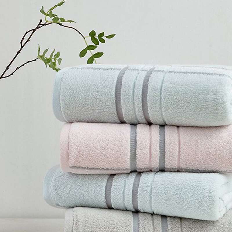 

1pc Simple Soft Breathable Cotton Towel, Multicolor