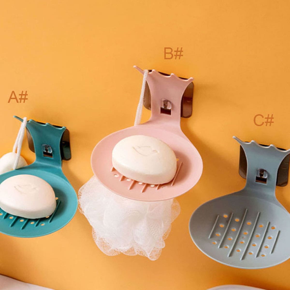 

1pc Wall Mounted Soap Dish Holder, Multicolor