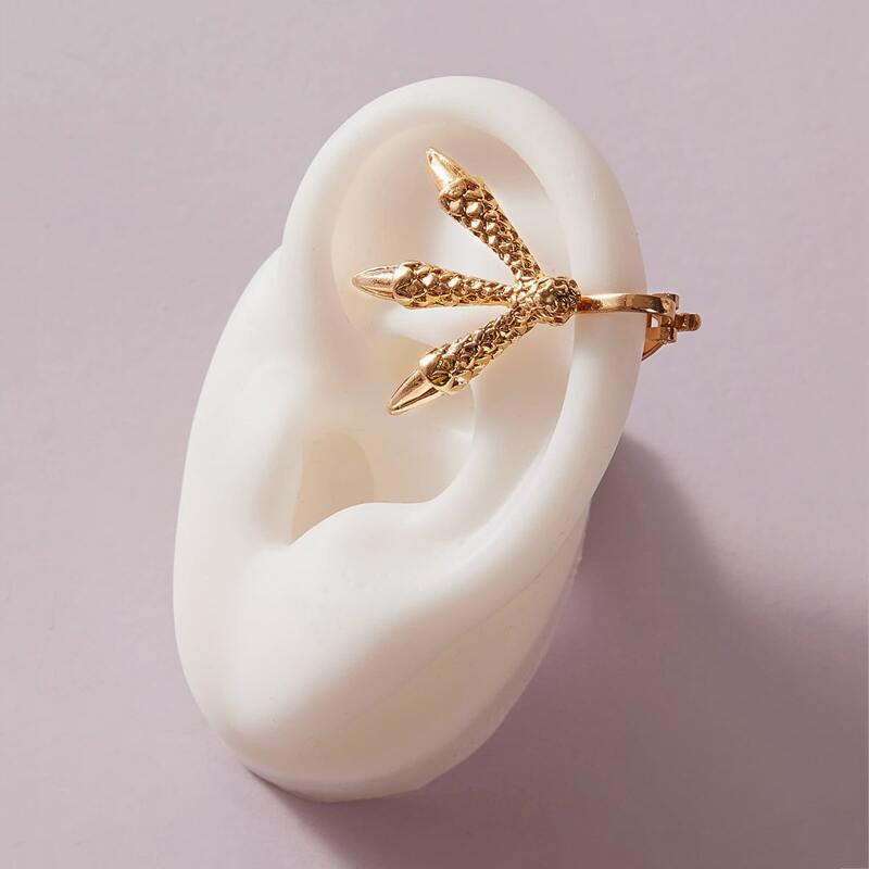 

1pc Claw Design Earring, Gold