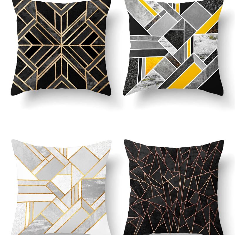 

1pc Geometric Pattern Cushion Cover Without Filler, Multicolor