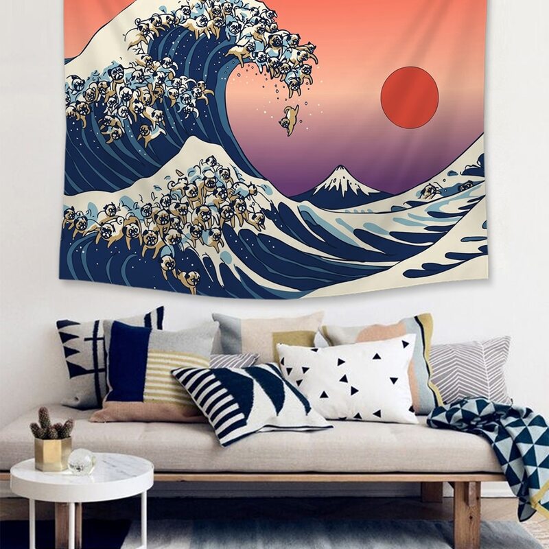 

Ocean Wave Print Tapestry