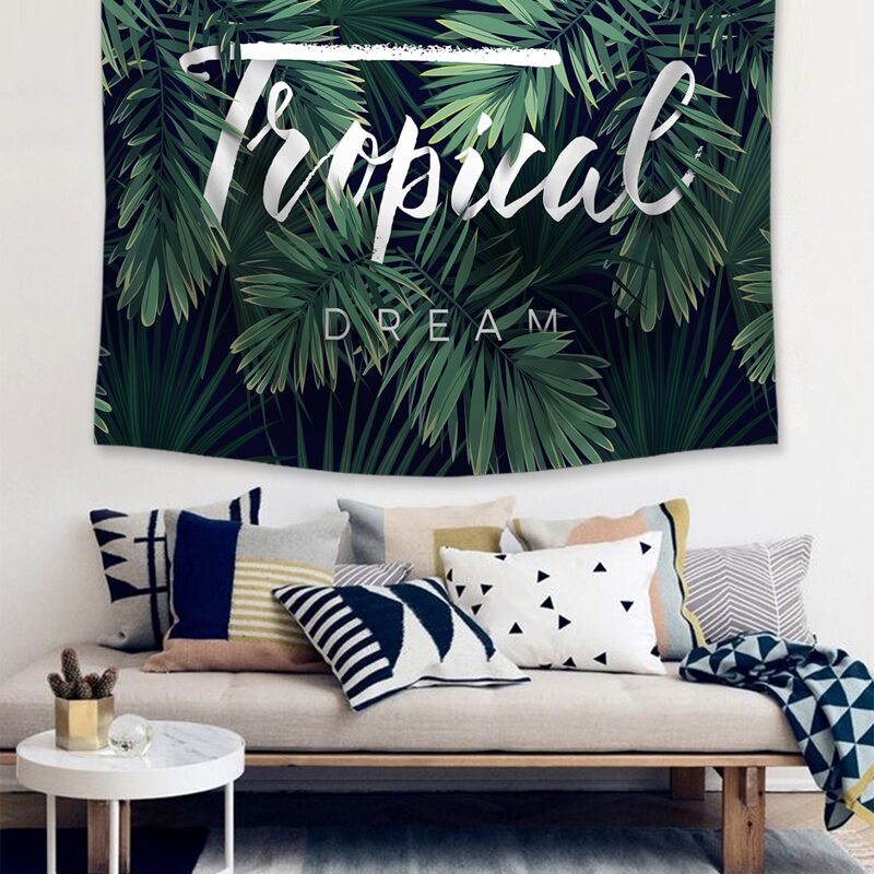 

Tropical Leaf Print Tapestry
