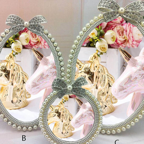 

1pc Faux Pearl Hem Photo Frame