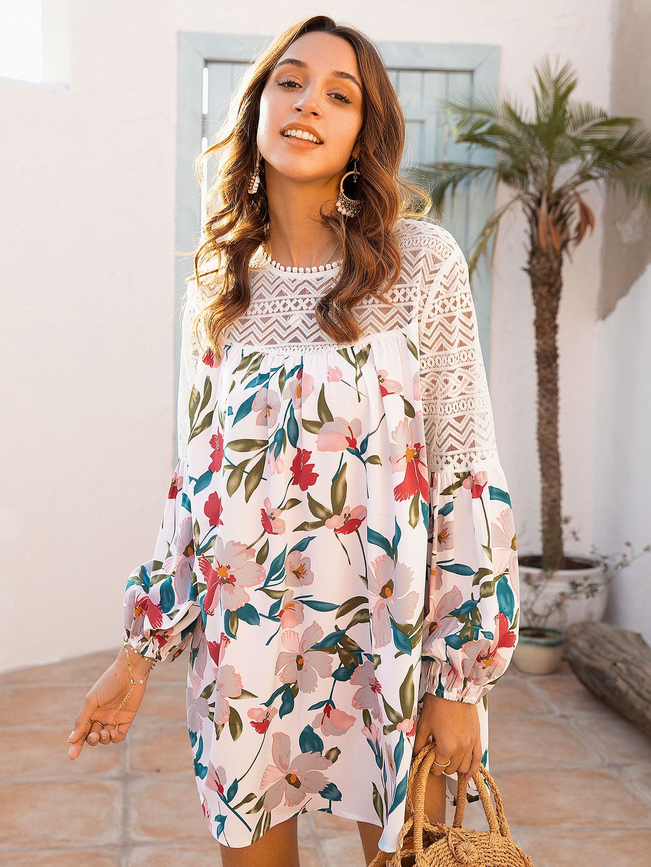 Robe babydoll fleurie Clearance