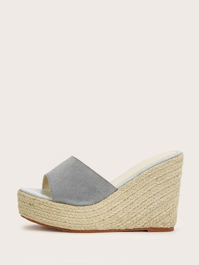 Peep Toe Espadrille Wedges