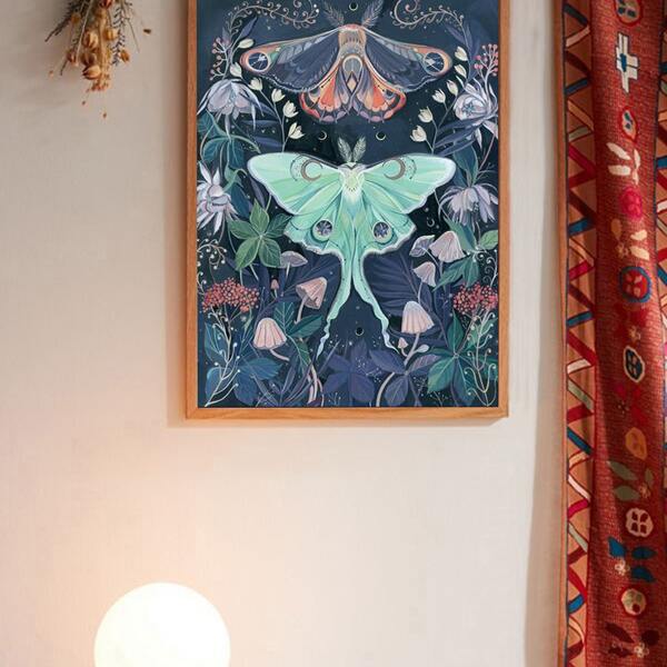 

Butterfly & Plant Wall Art Print Without Frame