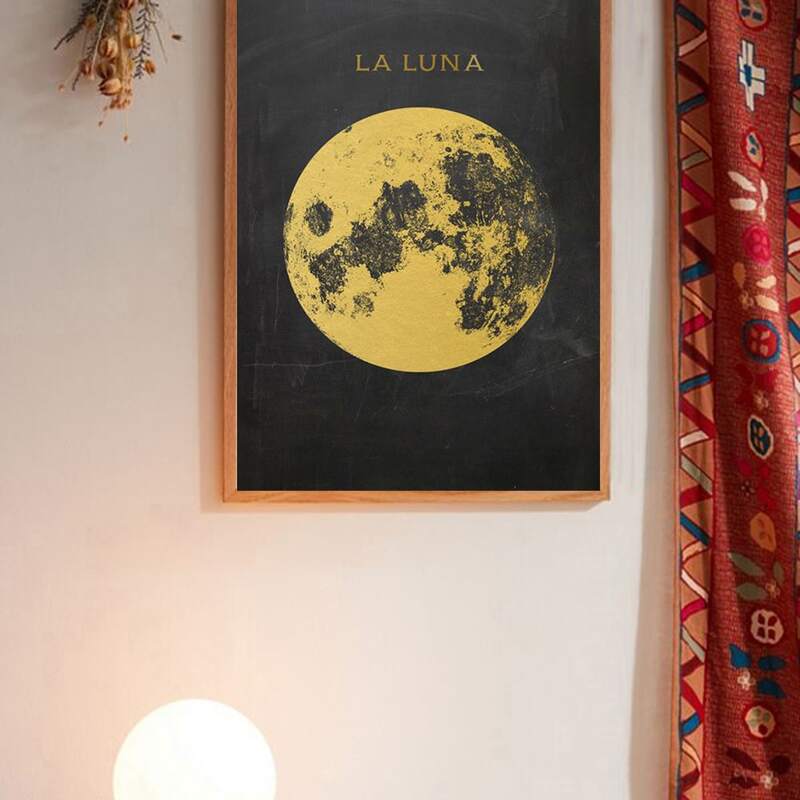 

Vintage Moon Wall Art Print Without Frame