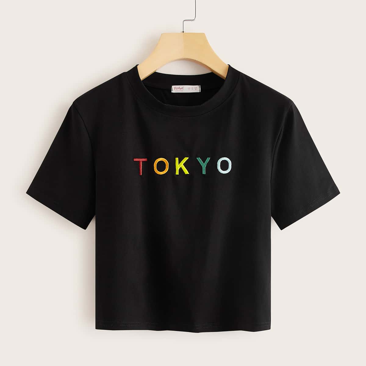 

Tokyo Embroidery Black Tee