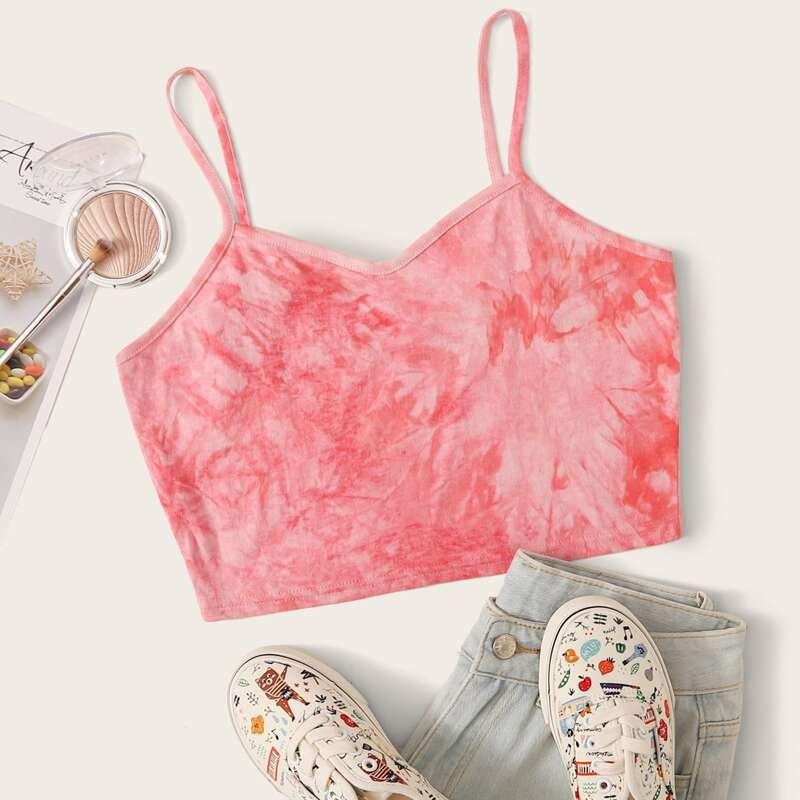 

Tie Dye Crop Cami, Pink