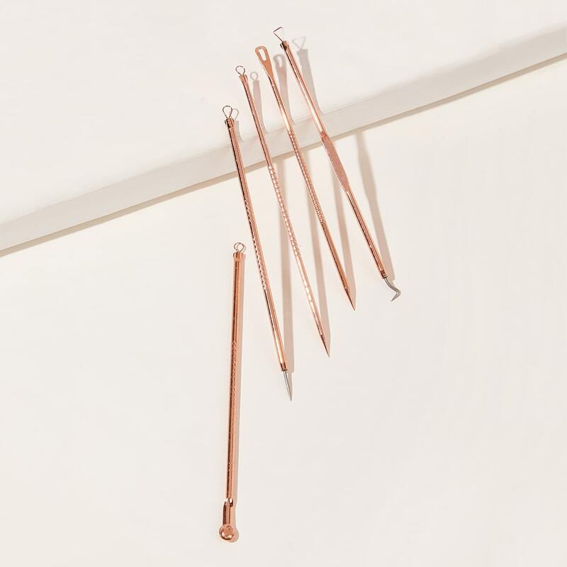 

5pcs Metallic Acne Needles, Gold