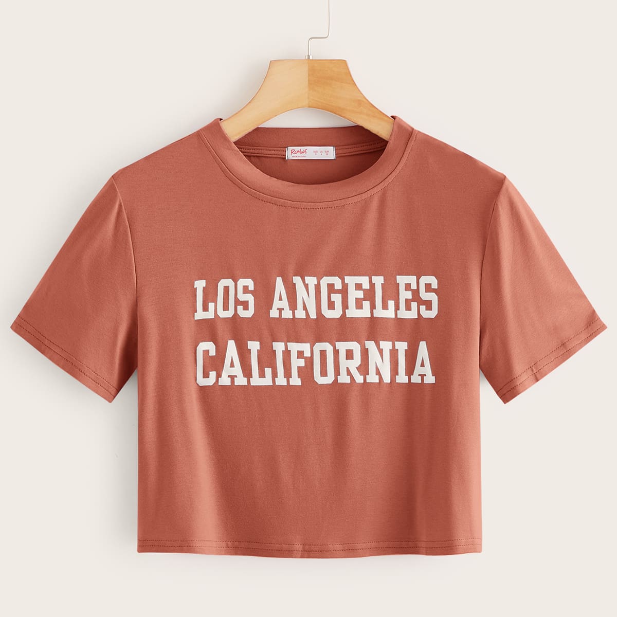 

Letter Graphic Crop Tee, Red