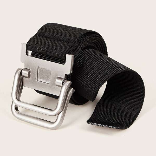

Men Buckle Tape Belt, Black