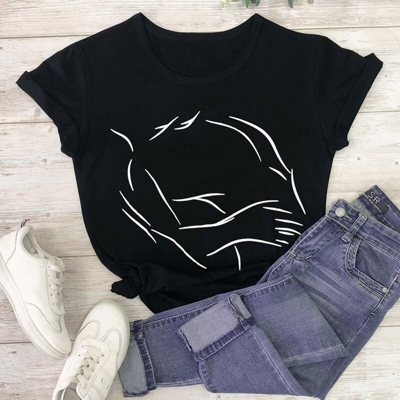

Graphic Print Short Sleeve Tee, Black