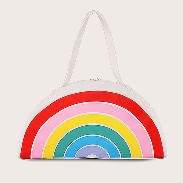 

Rainbow Design Tote Bag, Multicolor