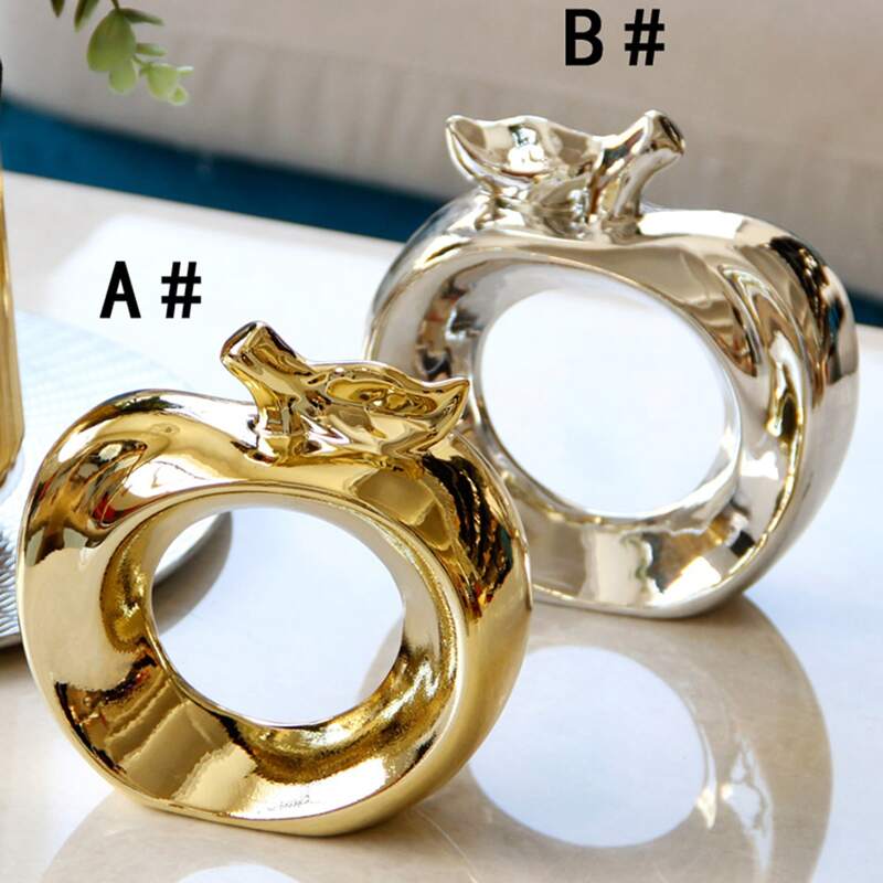 

1pc Hollow Out Apple Shaped Ceramic Display