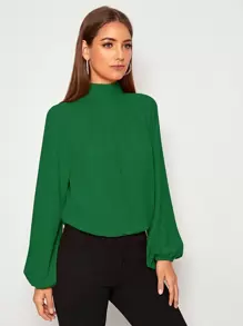 SHEIN Privé Top asimétrico de manga raglán de espalda con cordón