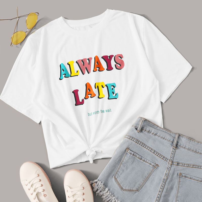 

Letter Graphic White Tee