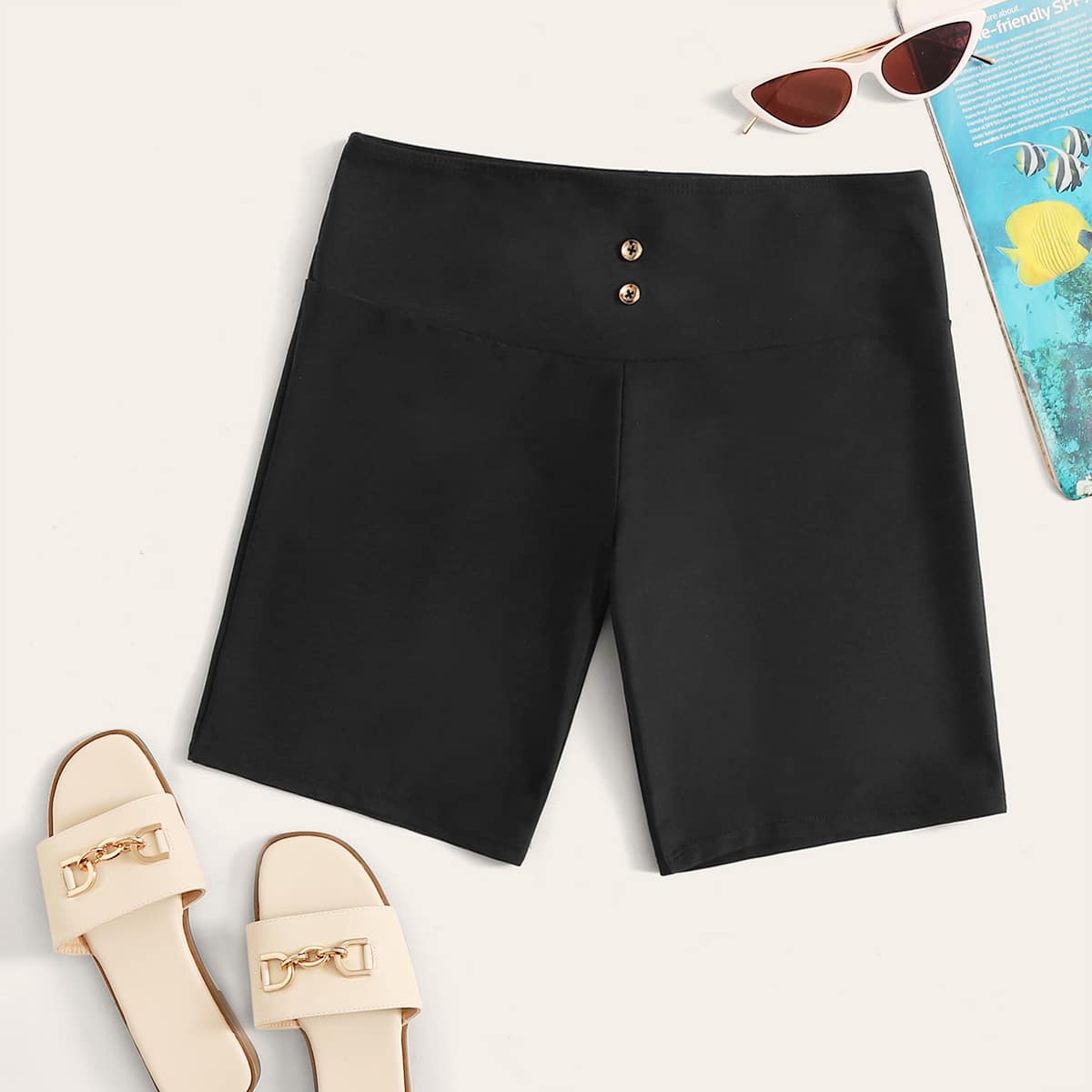 

Solid Bikini Shorts, Black