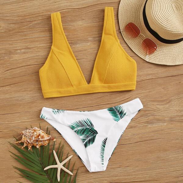 

Бикини с принтом пальмы, Многоцветный