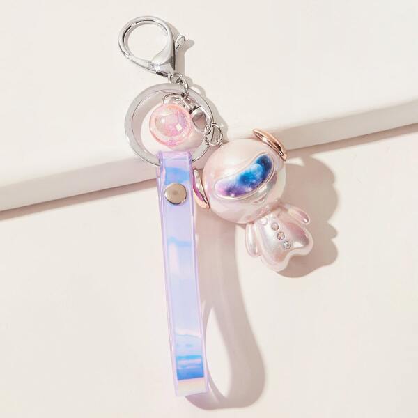 

Astronaut Charm Keychain, Pink