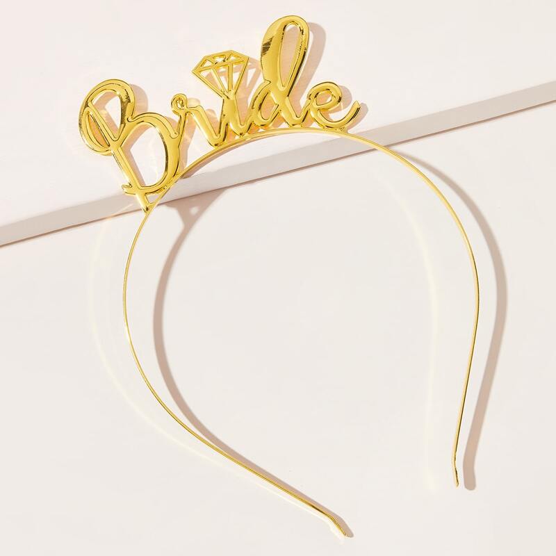 

Letter Decor Hair Hoop, Gold