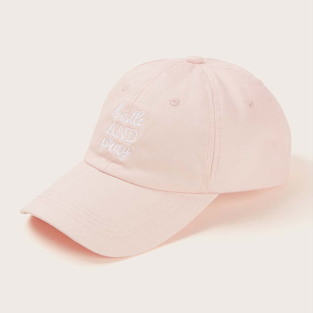 

Letter Graphic Baseball Cap, Pink