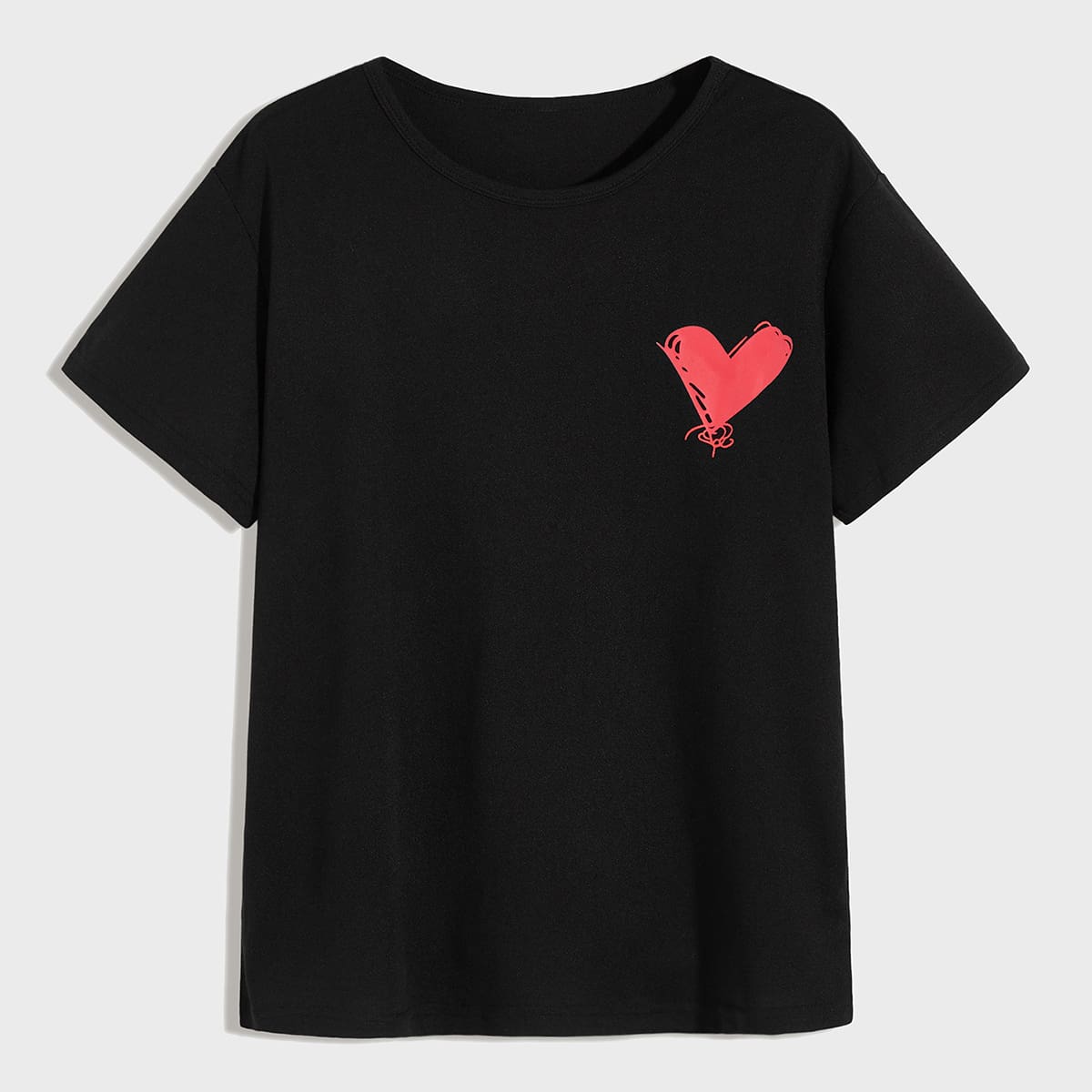 

Guys Heart Print Tee, Black