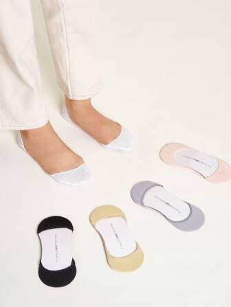 جوارب غير مرئي سادة 5 أزواج