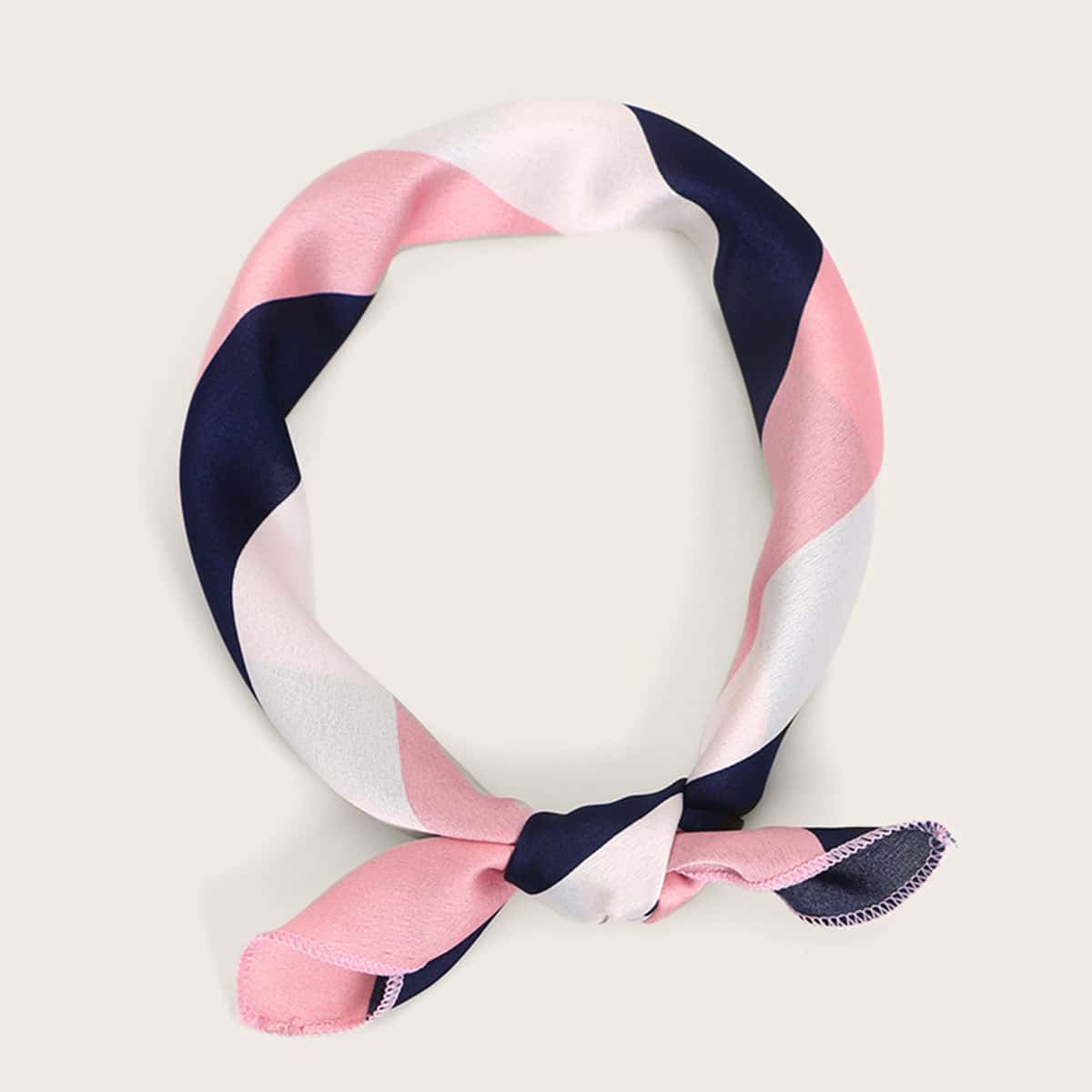 

Striped Pattern Bandana, Multicolor