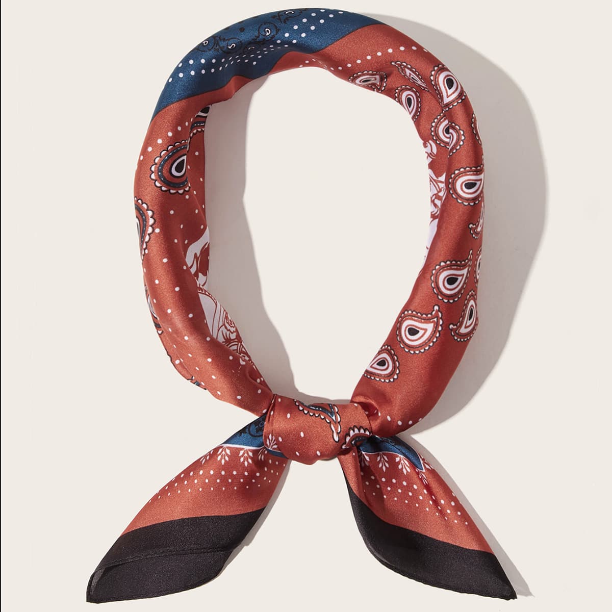 

Vintage Paisley & Flower Pattern Bandana, Multicolor