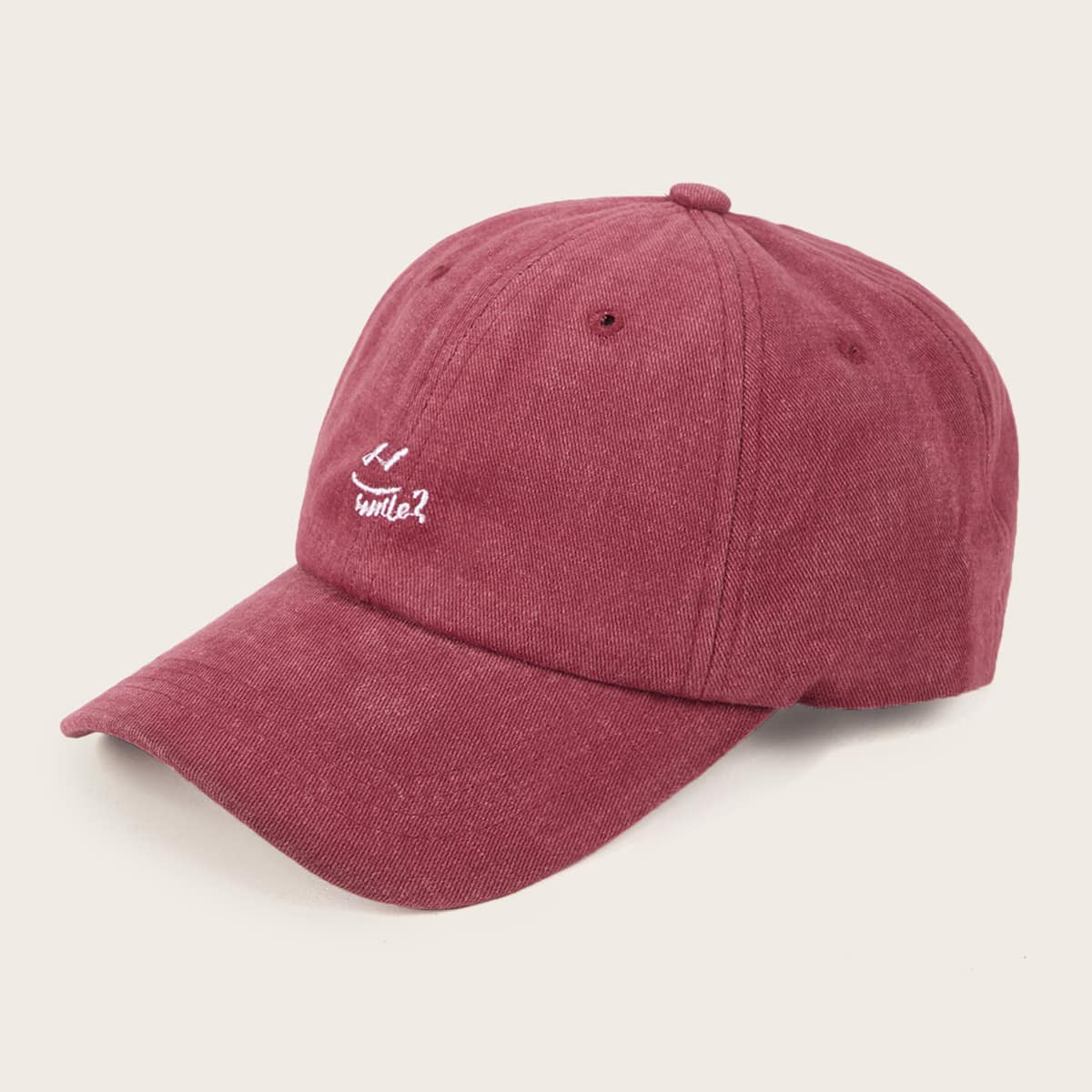 

Letter Embroidery Baseball Cap, Red