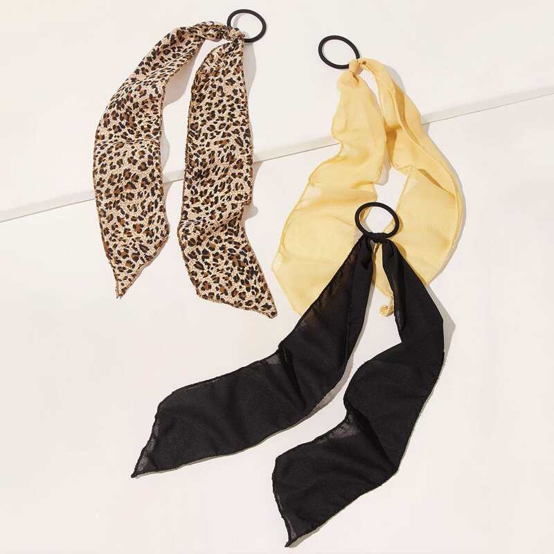 

3pcs Leopard Pattern Hair Tie, Multicolor