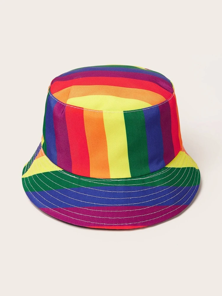 rainbow bucket hat