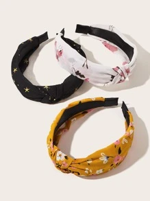 3 cái Ditsy Hoa & Sao Hoa văn Tóc - Nhiều màu - Xem 2