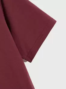 Manfinity NXTstreet 男士拼接條紋領字母圖案t恤