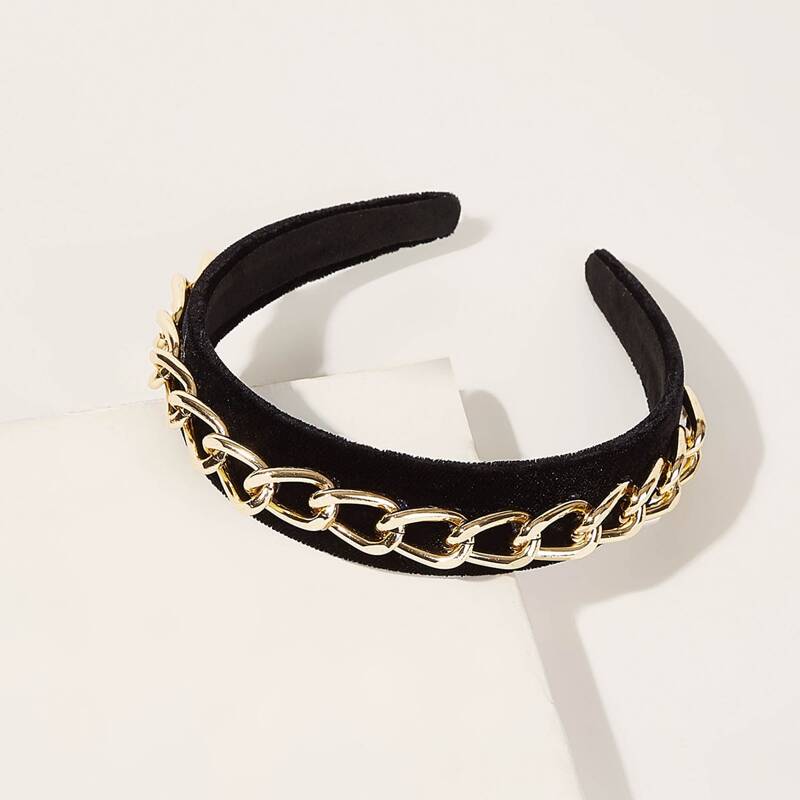

Chain Decor Hair Hoop, Black